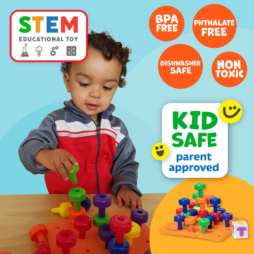 Stacking and Lacing Pegboard Set