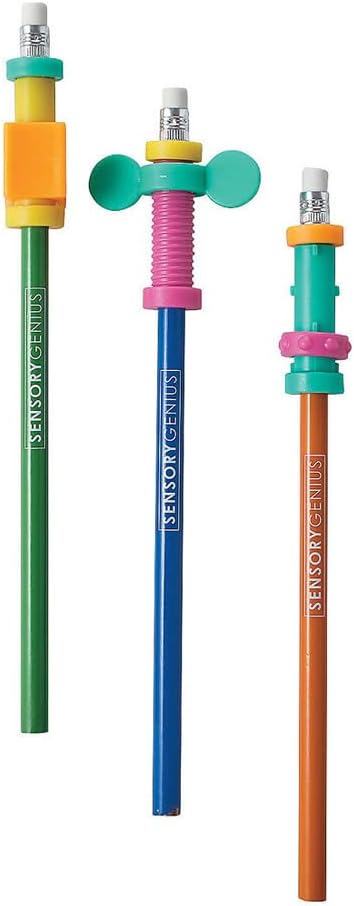 Sensory Genius Pencil Pushers set of 3 Pencil Toppers