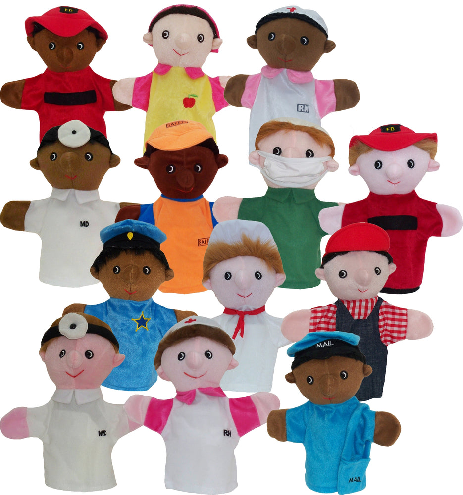 Multicultural Career Puppet Set of 13