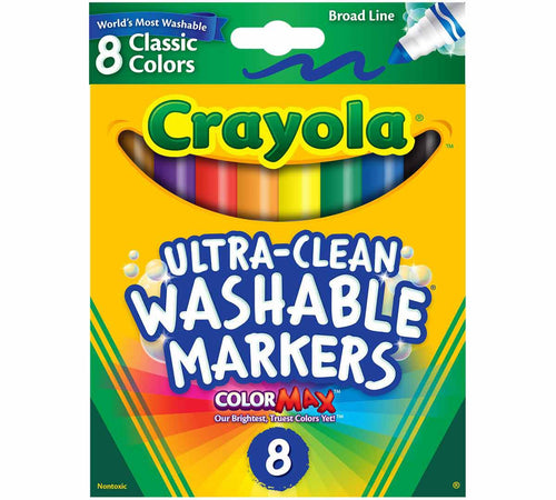 Ultra-Clean Washable Markers, Broad Line, 8 Count