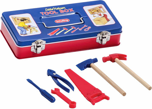 Tin Tool Box & Tool Set