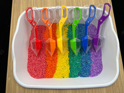 Fine Motor Skills Rainbow Tongs
