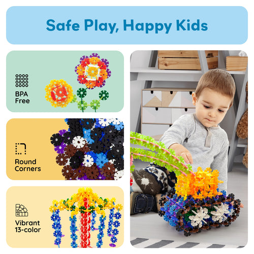 PicassoTiles 300pc Building Chips Interlocking Disc Blocks