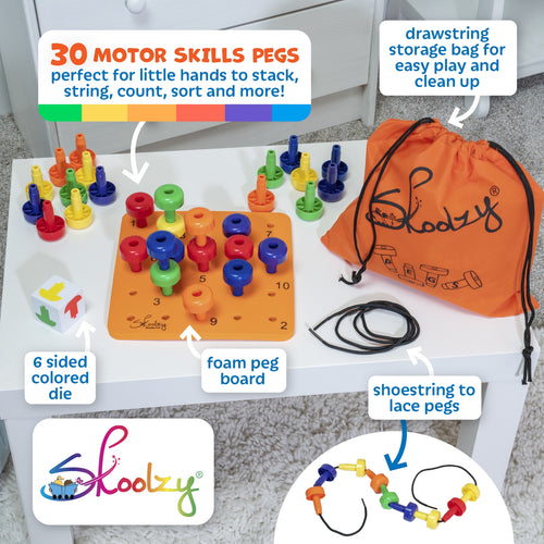 Stacking and Lacing Pegboard Set