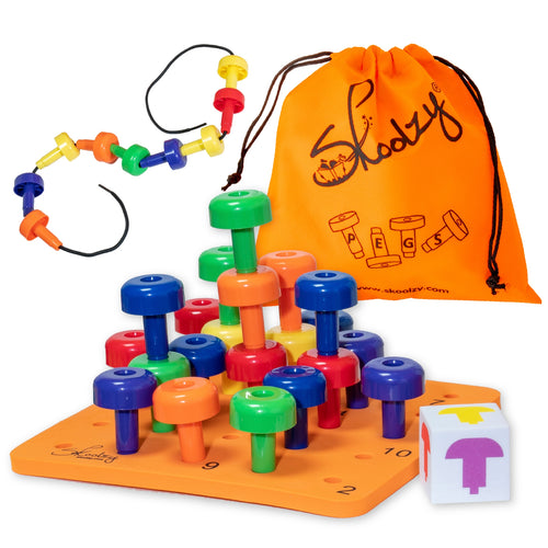Stacking and Lacing Pegboard Set