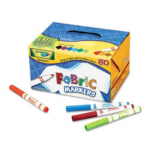 Crayola Fabric Marker Classpack, Ten Assorted Nicaragua