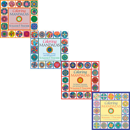 Mandalas para colorear - juego de cuatro libros