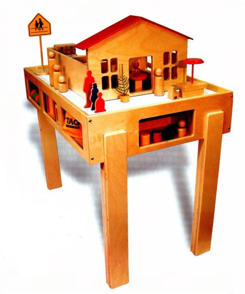 Mesa de actividades de terapia de juego (ideal para bandejas de arena y casas de muñecas)