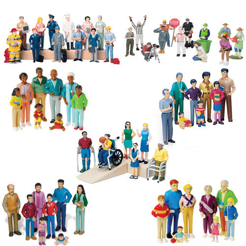 Deluxe 62 Piece Human Figure Set for Sand Trays and Dollhouses