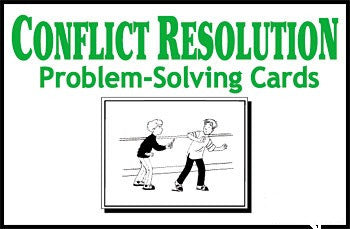 Tarjetas de resolución de problemas de resolución de conflictos