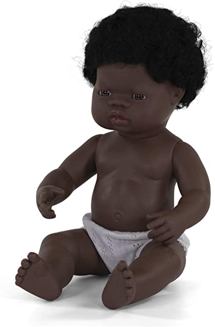 Baby doll afroamericano anatomicamente corretto da 15 pollici