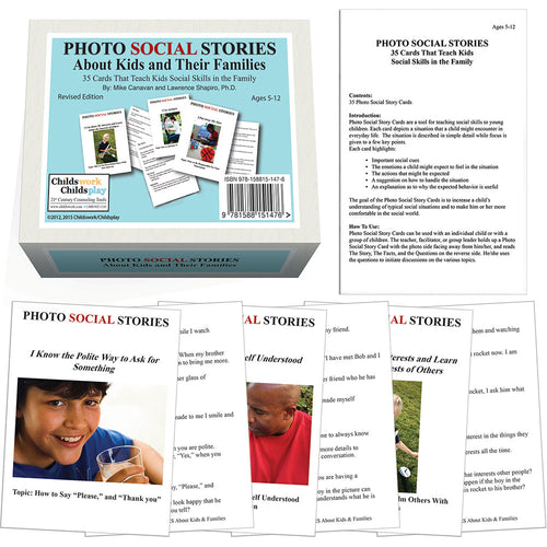 Photo Social Stories Cards About Kids & Their Families Card Game