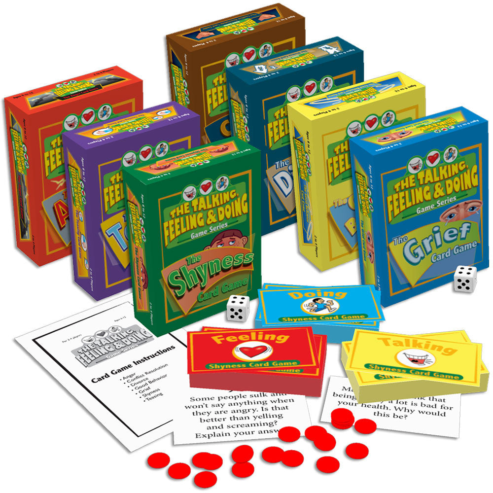 The Talking, Feeling & Doing Therapy Card Games Set