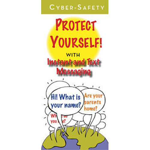 Seguridad cibernética: ¡Protégete! Folletos de mensajería instantánea y de texto, paquete de 25