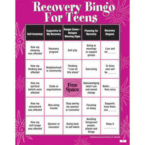 Erholungs-Bingo-Spiel für Teenager