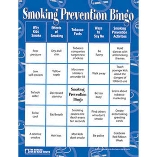 Smoking Prevention Bingo Game
