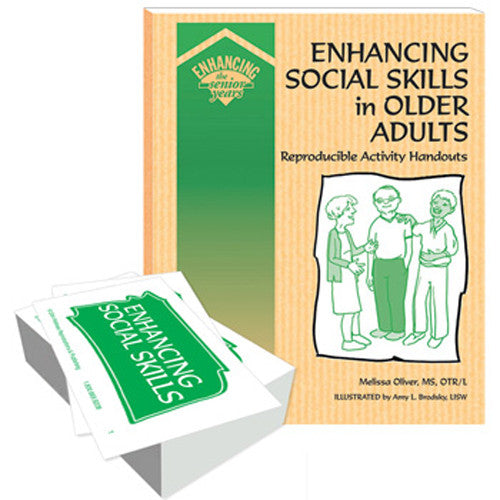 Libro y tarjetas para mejorar las habilidades sociales en adultos mayores