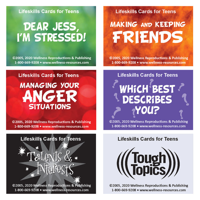 Lifeskills Cards for Teens: Complete Set of 6