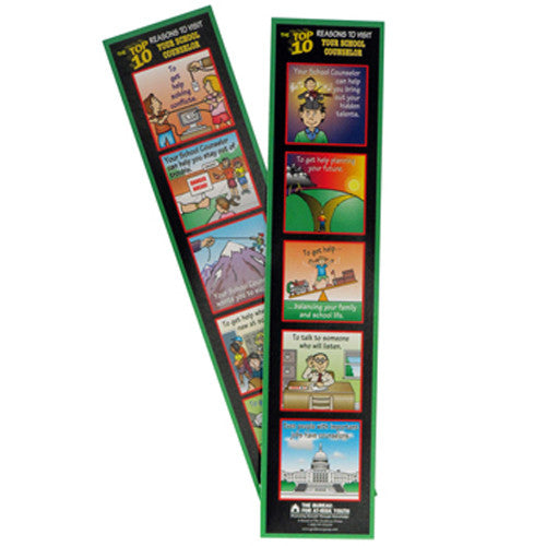 The Top 10 Reasons to Visit Your School Counselor Bookmark 100-pack