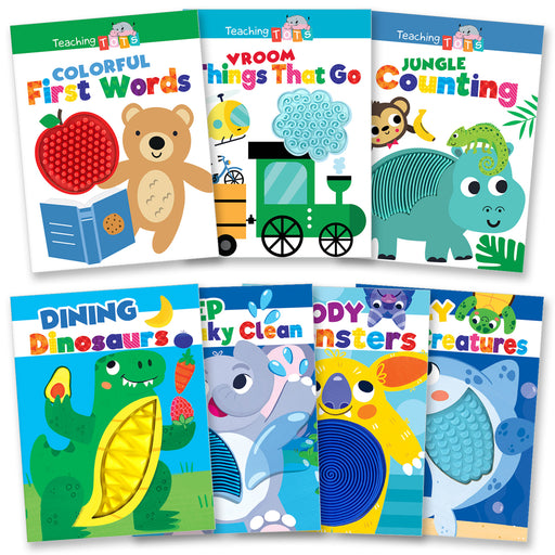 Sensory Silicone Touch and Feel Board Books Collection (7er-Set)