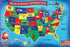 Bodenpuzzle mit Karte der USA (Vereinigte Staaten) – 51 Teile