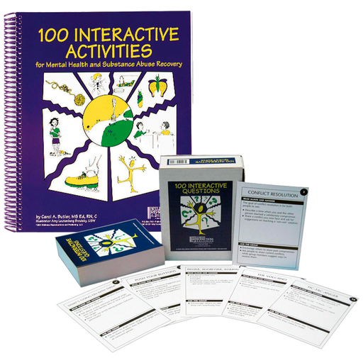 set di 100 libri e carte di attività interattive