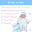 La Baby 11 tommer blød krop babydukke i blå med realistiske funktioner