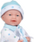 La Baby Poupée bébé au corps doux de 11 pouces en bleu avec des caractéristiques réalistes
