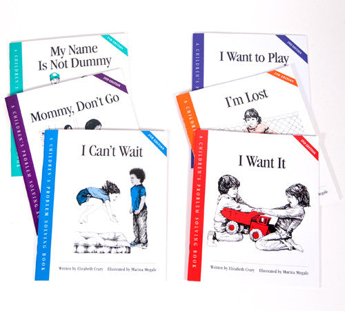 Los seis libros de la serie de resolución de problemas para niños.