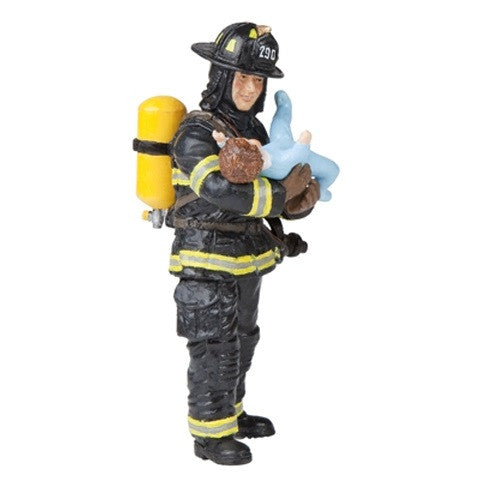Brandmand med baby