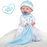 La Baby Muñeca bebé de cuerpo suave de 11 pulgadas en azul con características realistas