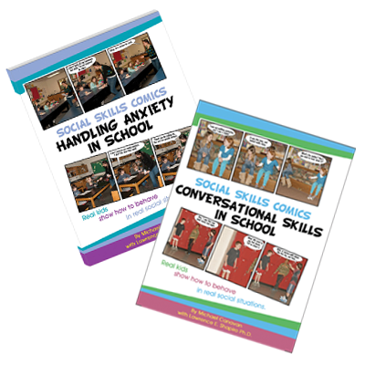 Social Skills Comics- Conversation & Anxiety: Set of 2 Books