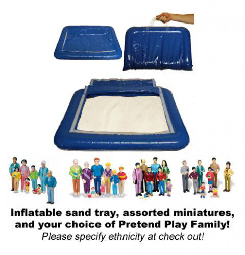 Play Therapy Sand Tray Basic Portable Starter Kit with Tray, Sand