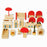 Extra großes Familien-Puppenhaus-Set (Haus, Möbel, 4 Familien-Sets)