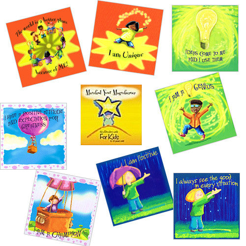 Manifiesta tu magnificencia: 64 tarjetas de afirmación para niños