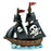 Barco pirata con calavera y tibias cruzadas