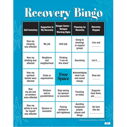 Recovery Bingo - Adult Version