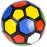 5" flerfarvet fodbold