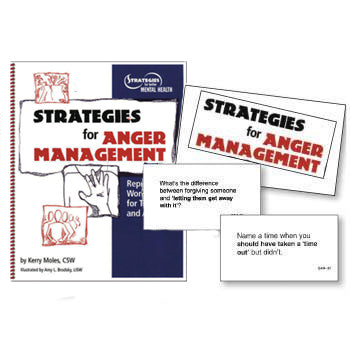 Strategies for Anger Management Workbook & Cards Set