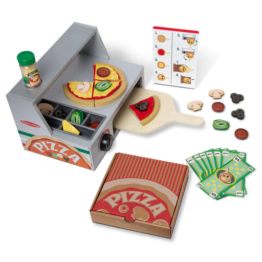 Mostrador de pizza Top & Bake - comida de juguete de madera