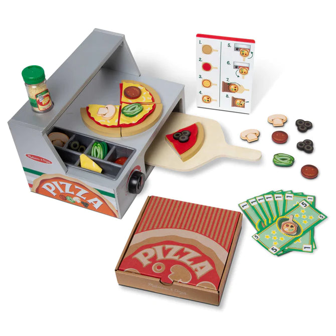 Banco pizza Top & Cuocere - cibo da gioco in legno - giocattoli per la  terapia dei bambini