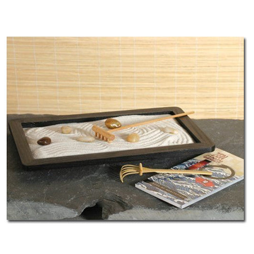 allowander Zen Garden for Desk, 12x8in Sand Tray Therapy Kit with